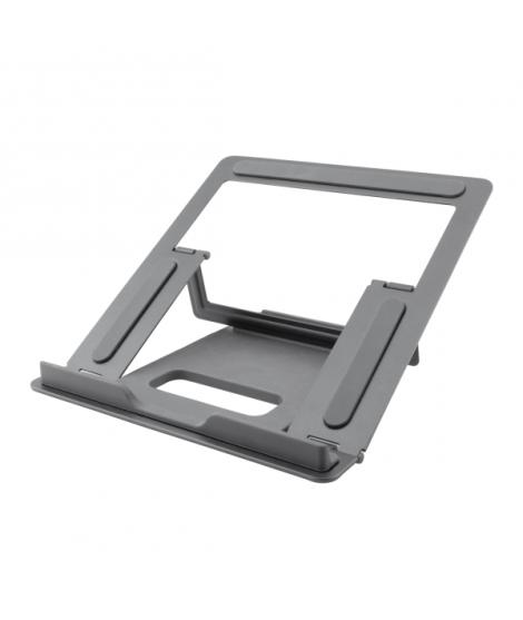 Coolbox ATRIL02 Soporte para Portatil hasta 17" - Aluminio - Plegable - Gomas Antideslizantes - Color Gris