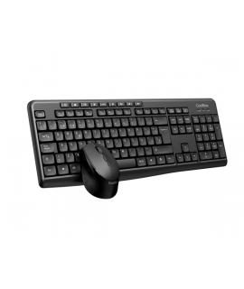Coolbox COO-KTR-03W Pack de Teclado USB Inalambrico - Multimedia + Raton Optico USB Inalambrico 4 Botones