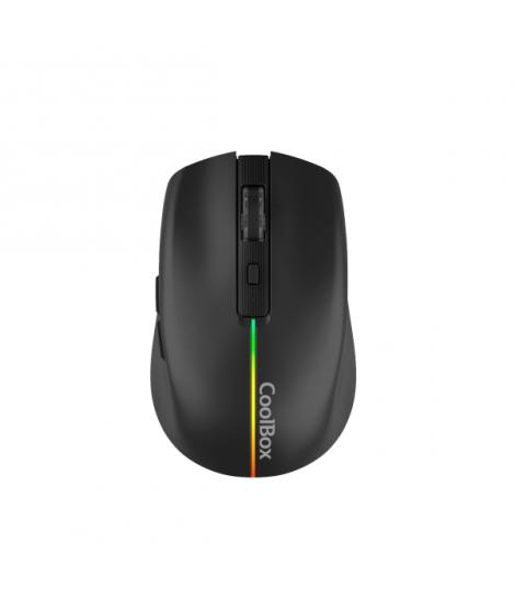 Coolbox W01 Raton Gaming Inalambrico 1600dpi - 6 Botones - Iluminacion RGB - Color Negro