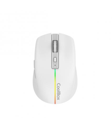 Coolbox W01 Raton Gaming Inalambrico 1600dpi - 6 Botones - Iluminacion RGB - Color Blanco
