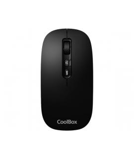 Coolbox W02 Raton Inalambrico - Bluetooth y RF 2.4GHz - Super Ligero - Boton Acceso Copilot - Recargable Por USB-C - DPI Ajustab