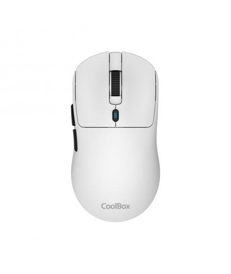 Coolbox W03 Raton Gaming Inalambrico 10000dpi - 7 Botones - Sensor Pixart 3325 - Color Blanco