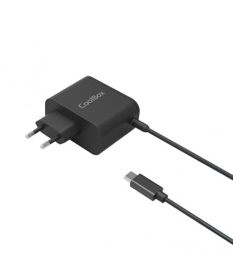 Coolbox Cargador Universal para Portatil 65W USB-C - Compatible con QC3.0 - Tecnología GaN - Cable de 1.20m
