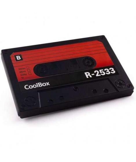 CoolBox SlimChase R-2533 Retro Caja Externa Disco SSD y HDD 2.5" SATA a USB 3.0 - Diseño Cassette de Audio