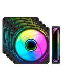 Coolbox Infinity Pro Kit 4 Ventiladores ARGB - Efecto Tunel de Infinito - Silencioso - Rodamiento Hidraulico - Gran Flujo de Air
