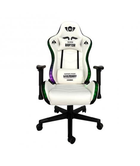 Cromad Serie Raptor Legendary Silla Gaming - Altura Regulable con Piston de Gas Clase 2 - Reclinable hasta 180º - Cojines Lumbar
