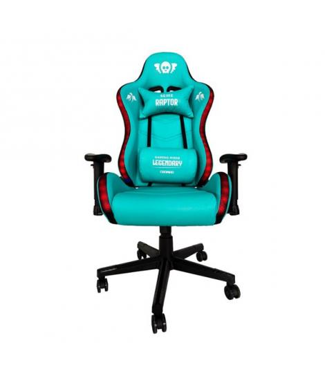 Cromad Serie Raptor Legendary Silla Gaming - Altura Regulable con Piston de Gas Clase 2 - Reclinable hasta 180º - Cojines Lumbar