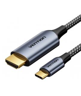 Vention Cable USB-C a HDMI 4K - 1.8m - Trenzado - Color Gris