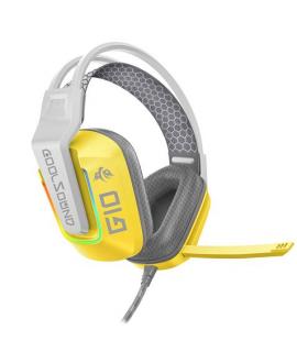 Coolsound Auricular Gaming G10 - Compatible con XBOX, PS5, PS4, Switch y PC - Color Amarillo
