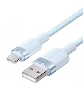 Vention Cable USB-C 2.0 a USB-A 3A 60W - 1m - Trenzado - Color Azul