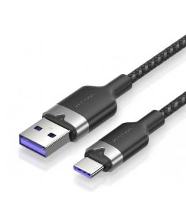 Vention Cable USB-C 2.0 a USB-A 6A 100W - 1m - Trenzado - Color Negro
