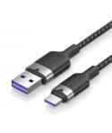 Vention Cable USB-C 2.0 a USB-A 6A 100W - 1m - Trenzado - Color Negro