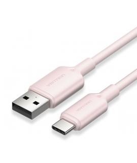 Vention Cable USB-C a USB-A 3A 60W - 1m - Trenzado - Color Rosa