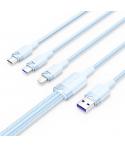 Vention Cable USB-A 2.0 a USB-C, Lightning, Micro-B 6A - 1.5m - Trenzado - Color Azul