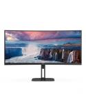 AOC Monitor 34" Curvo LED VA WQHD 100Hz FreeSync - Respuesta 1ms - Altura e Inclinacion Ajustables - Altavoces 10W - Angulo de V