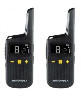 Motorola XT185 Pack 2 Walkie Talkies - 16 Canales PMR446 + 121 Codigos - Alcance de hasta 8km - Autonomia hasta 24h