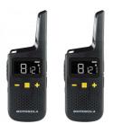 Motorola XT185 Pack 2 Walkie Talkies - 16 Canales PMR446 + 121 Codigos - Alcance de hasta 8km - Autonomia hasta 24h
