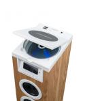 Thomson DS121CD Torre de Sonido Bluetooth 30W, Radio FM, USB, Reloj Digital, Diseño Madera/Blanco