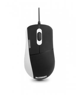Urban Factory Tacto Suave Raton con Cable USB - 800dpi - Uso Ambidiestro - Color Negro