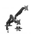 Aisens Soporte de Mesa ECO Contrapeso Giratorio e Inclinable para Monitor/TV 9kg (3 Pivotes - 2 Brazos) de 17-32 - Color Negro