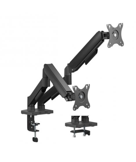 Aisens Soporte de Mesa ECO Contrapeso Giratorio e Inclinable para Monitor/TV 9kg (3 Pivotes - 2 Brazos) de 17-32 - Color Negro