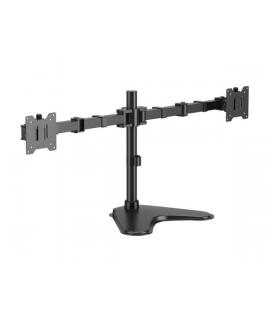 Aisens Soporte de Mesa Eco con Peana Giratorio e Inclinable para Monitor/TV 20Kg (3 Pivotes - 2 Brazos) de 17-35" - Color Negro