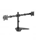 Aisens Soporte de Mesa Eco con Peana Giratorio e Inclinable para Monitor/TV 20Kg (3 Pivotes - 2 Brazos) de 17-35" - Color Negro