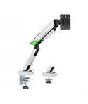 Aisens Soporte de Mesa Gaming Contrapeso Giratorio e Inclinable Para Monitor-TV 16kg - 3 Pivotes - 1 Brazo- 17"-49" - Color Blan