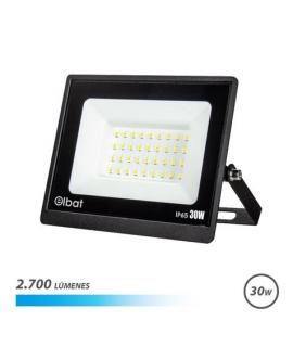 Elbat Foco LED Serie Super Slim 30W - 2700 Lumenes - 6500K Luz Fria - IP65 Para Uso en Exterior