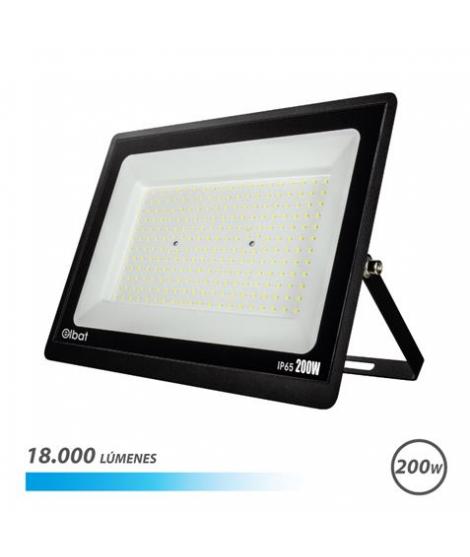 Elbat Foco LED Serie Super Slim 200W - 18000 Lumenes - 6500K Luz Fria - IP65 Para Uso en Exterior