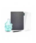 Urban Factory Greenee Pack Funda, Lapiz y Cristal Templado para Ipad - 7ª, 8ª y 9ª Generacion - 10.2" - Ecologico - Color Gris