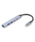 Ewent EW1149 Hub 5 Puertos - 1x USB-A 3.2 Gen1, 2x USB 2.0, 1x USB-C, 1x USB-C PD - Cable 15cm - Color Plata