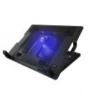 Ewent Soporte para Portatil - Ventilador Grande Silencioso hasta 17" - 2 Puertos USB - Color Negro
