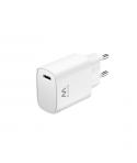 Ewent EW1320 Cargador USB-C 20 W - Carga Rapida - Alta Eficencia - Color Blanco