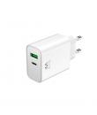 Ewent Cargador USB-C 30W - Carga Rapida y Segura - 1x USB-A - Color Blanco