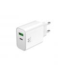 Ewent Cargador USB-C 30W - Carga Rapida y Segura - 1x USB-A - Color Blanco