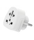 Ewent EW1480 Adaptador de Viaje Universal - USA, UK, AUS y Europa a Schuko - Color Blanco