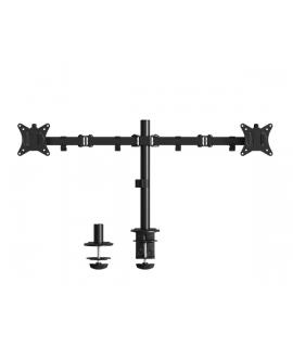 Ewent Soporte de Monitor de Escritorio - 2 Monitores de 13-32"-VESA Maximo 100x100 - Pantalla plana hasta 9 kg- Pantalla Curva h