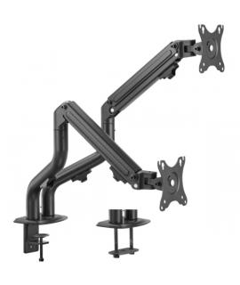 Ewent Soporte de Mesa Contrapeso Giratorio e Inclinable para Monitor/TV 16Kg - 2 Brazos - 17-32" - Color Negro