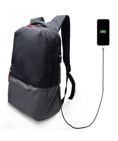 Ewent EW2529 Mochila para Portatil hasta 17" - Puerto de Carga USB - a Prueba de Agua - Color Negro