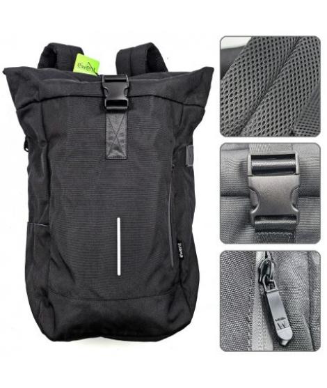 Ewent EW2536 Trendy Roll Mochila para Portatil hasta 17,3" - Imprermeable - Correa para Trolley - Espalda y Hombros Transpirable