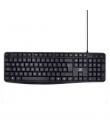 Ewent Teclado con Cable de Oficina - 104 Teclas - Cable USB-A de 1.35m - Color Negro