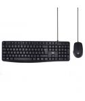 Ewent Paquete con Cable KB+RATON - Teclado de Oficina -Cable USB-A de 1.35m - Raton de oficina - 1000dpi - Cable USB-A de 1.35m 