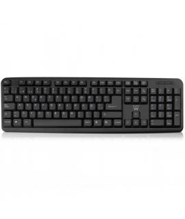 Ewent Teclado con Cable - Diseño Slim - Cable USB-A de 1.35m - Color Negro