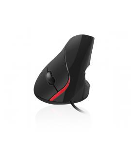 Ewent Raton con Cable - Raton Vertical - 1000dpi - Longitud del Cable 1.25m - Ergonomico - Color Negro