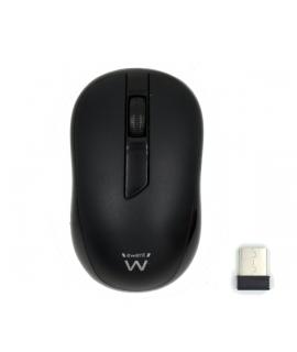 Ewent Raton Inalambrico 2.4hz - Receptor USB-A - 1000dpi - 1 Bateria AA (Incluida) - Color Negro