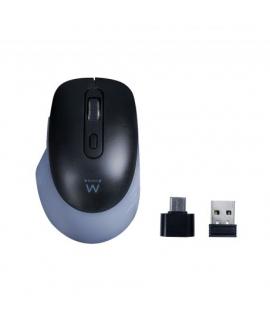 Ewent EW3243 Raton Inalambrico USB 3200dpi - 6 Botones - 2,4Ghz y Bluetooth - Uso Diestro - Color Negro/Gris