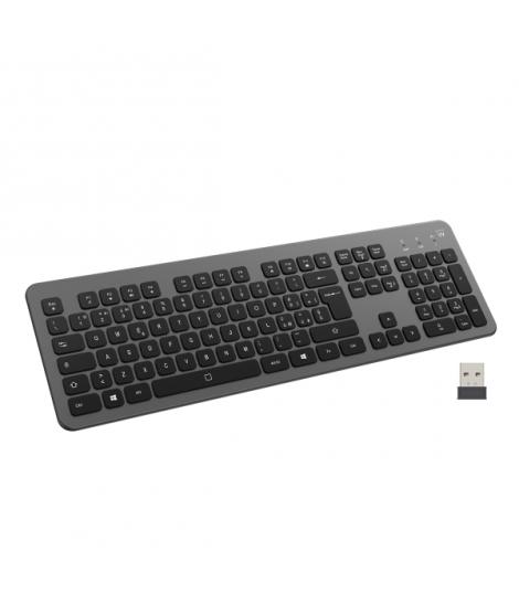 Ewent EW3296 Teclado Inalambrico Multiconexion - 3 Conexiones Simultaneas - 1xWireless 2.4GHz, 2xBluetooth 5.0 - Color Negro