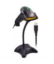 Ewent EW3400 Lector Codigo de Barras 1D Laser - Conector USB -150 Lecturas por segundo - Base Manos libres - Color Negro