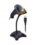 Ewent EW3400 Lector Codigo de Barras 1D Laser - Conector USB -150 Lecturas por segundo - Base Manos libres - Color Negro